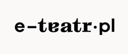 Logo w formie czarnego napisu: "e-teatr.pl".